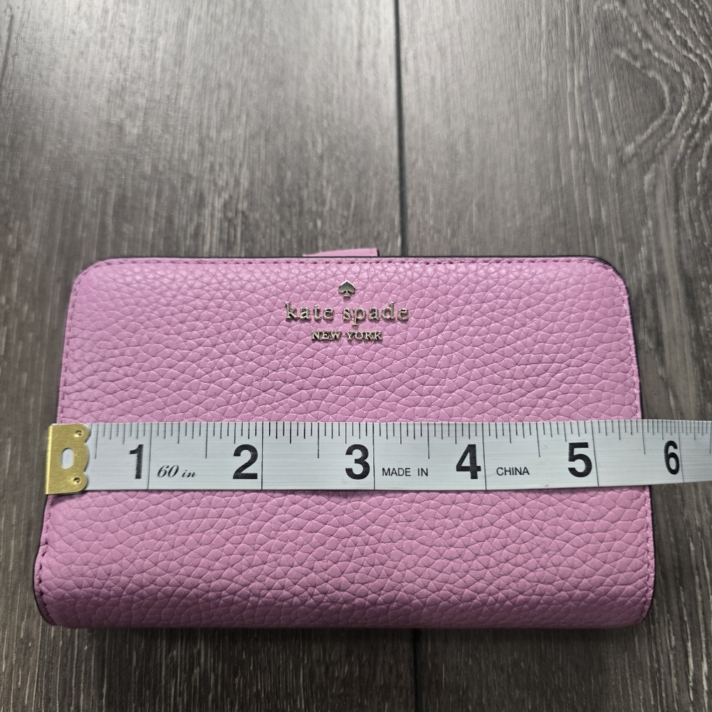 Kate Spade Lena Medium Bifold Pebbled Leather Wallet - Picture 6 of 8